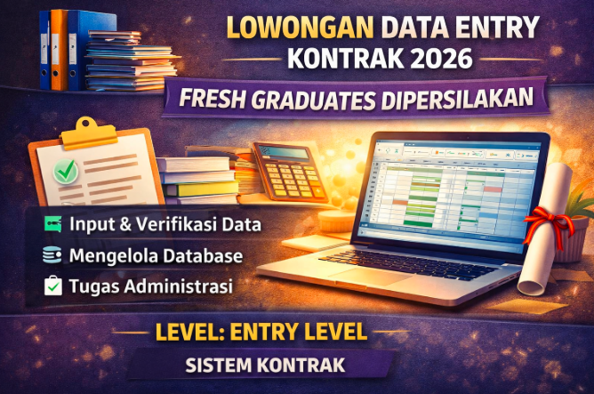 Lowongan Kerja Data Entry Remote (Kontrak) 2026 – Fresh Graduate Dipersilakan